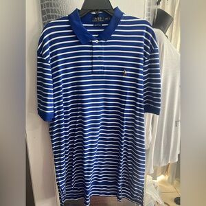Ralph Lauren Royal Blue Polo with White Stripes